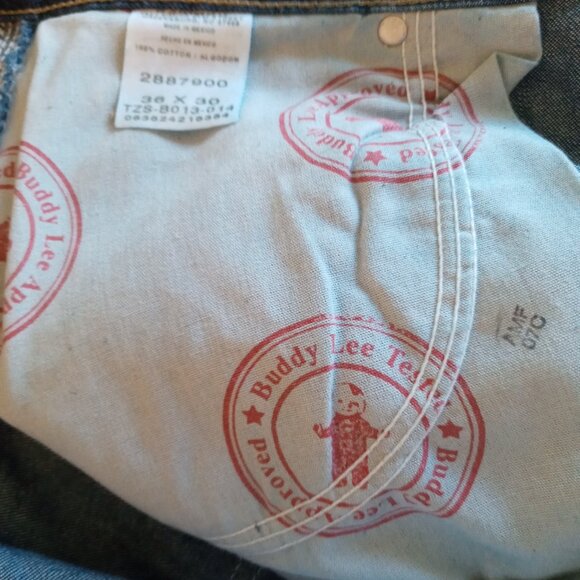 Vtg Lee dark Wash loose fit Blue Denim Carpenter jeans size in description NWT - Picture 8 of 15